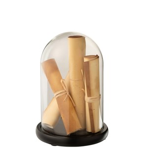 Cloche verre marron h.25cm