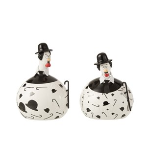 Lot poterie noir h.22cm