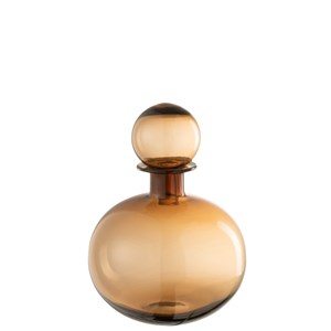 Bouteille verre marron h.29cm