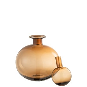 Bouteille verre marron h.29cm
