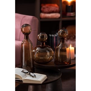 Bouteille verre marron h.29cm