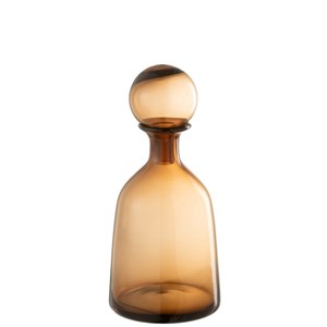 Bouteille verre marron h.33cm