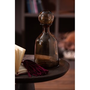Bouteille verre marron h.33cm