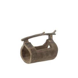 Décoration bois naturel h.17cm