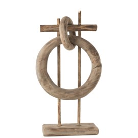 Décoration bois naturel h.68cm