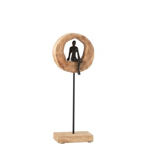 Figurine bois noir h.5cm