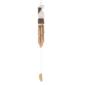 Carillon bois marron - blanc h.80cm