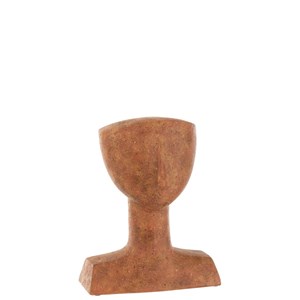 Tête résine orange&nbsp;rouille h.31cm
