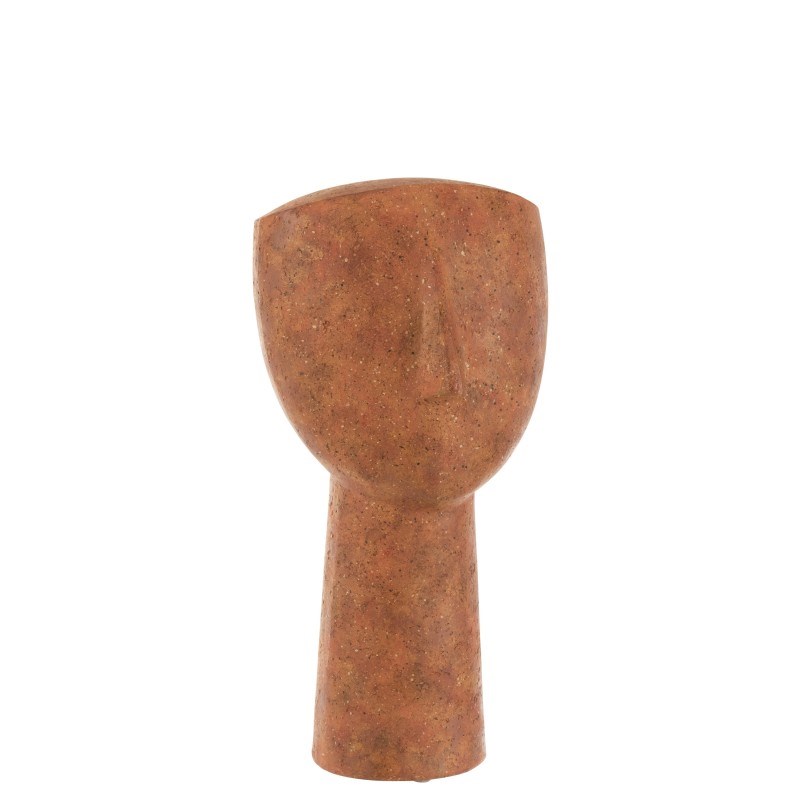 Tête pvc et synthetique orange h.39cm