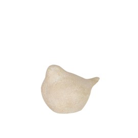 Oiseau résine beige h.18.5cm