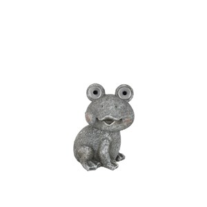 Grenouille résine gris&nbsp;greige h.22cm