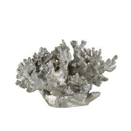 Corail résine argent h.19.5cm