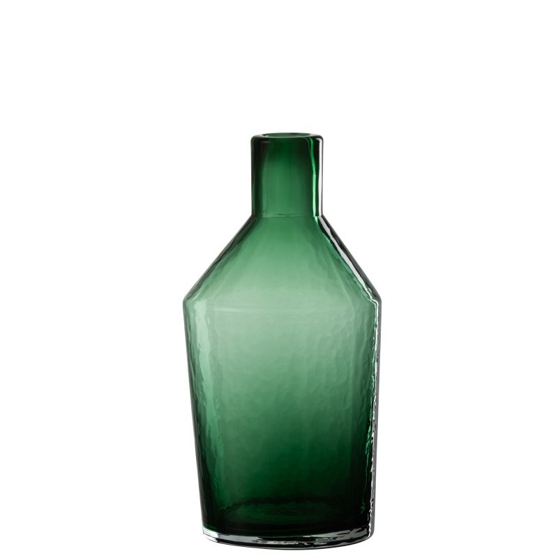 Vase verre vert h.28cm