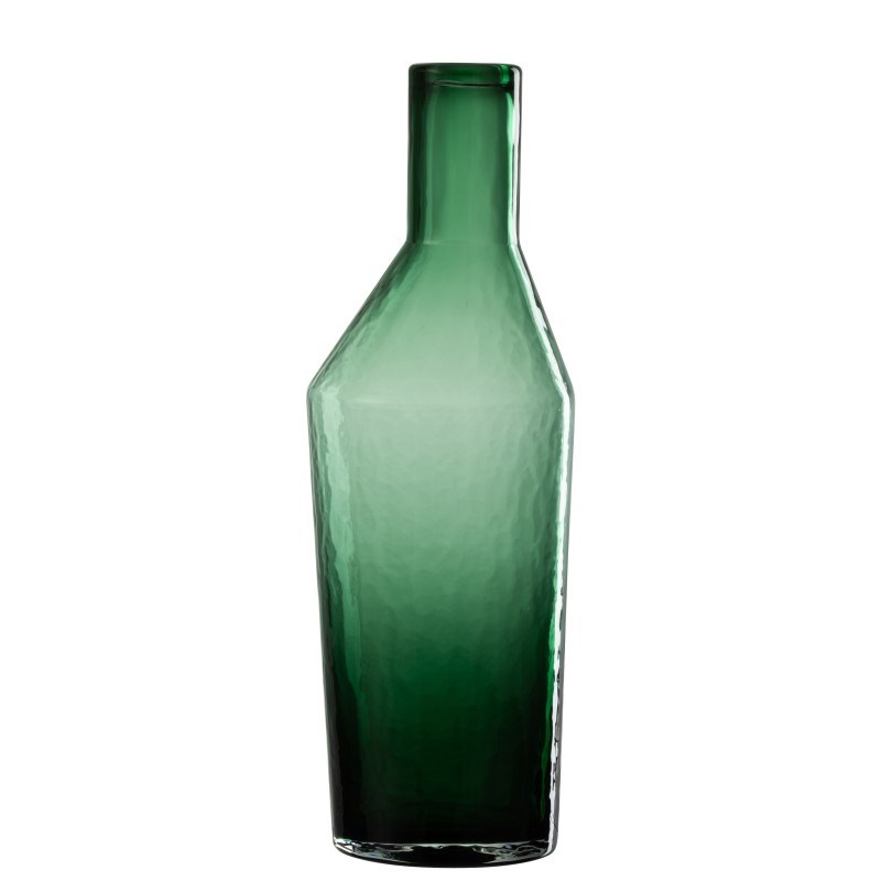 Vase verre vert h.35cm