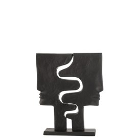 Figurine aluminium noir h.40cm