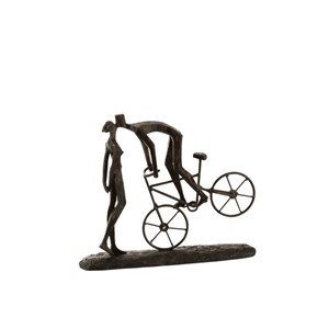 Couple  marron h.30.5cm