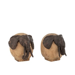 Set bois bronze h.17cm