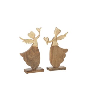 Lot bois argent h.30cm