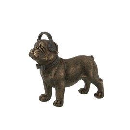 Bulldog résine bronze h.25cm