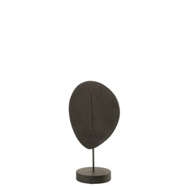 Tête pvc et synthetique noir h.34.5cm