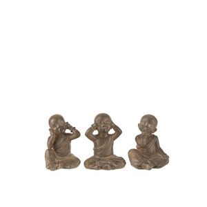 Set résine marron h.19cm