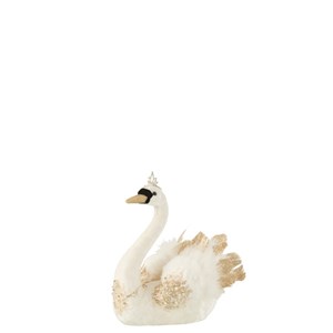 Cygne pvc et synthetique blanc h.27cm