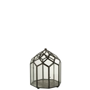 Terrarium verre noir h.30cm
