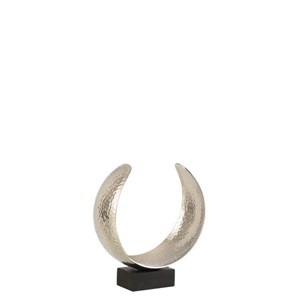 Décoration aluminium argent h.26cm