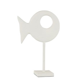 Figurine aluminium blanc h.30cm