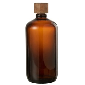 Vase verre marron h.33cm