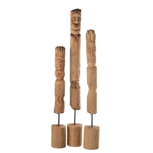 Set bois naturel h.86cm