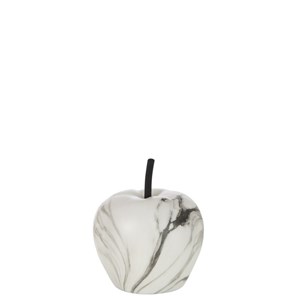 Pomme résine blanc h.17cm