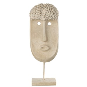 Masque pierre beige h.1.8cm