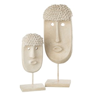 Masque pierre beige h.1.8cm