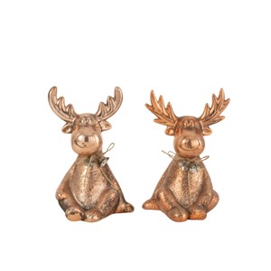 Set porcelaine cuivre h.21cm