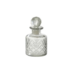 Bouteille verre transparant h.18cm