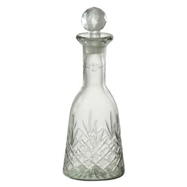 Bouteille verre transparent h.22cm