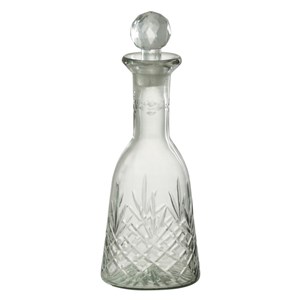 Bouteille verre transparant h.22cm
