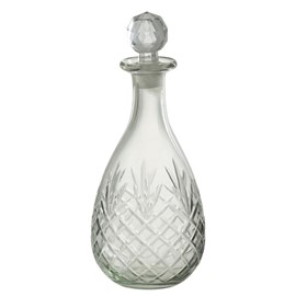 Bouteille verre transparent h.26cm