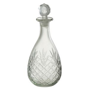 Bouteille verre transparant h.26cm