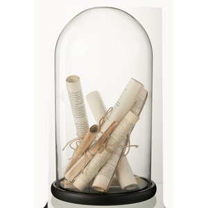 Cloche verre beige h.44cm