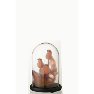 Cloche verre bordeaux h.26cm