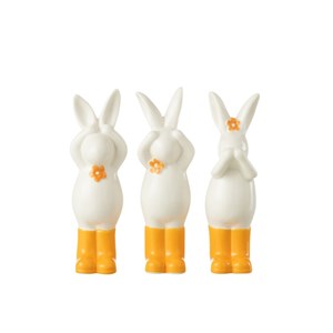 Lapin porcelaine multicouleur h.19.5cm
