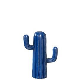 Cactus résine bleu h.28cm