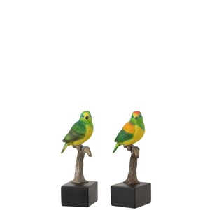 Moineau résine multicouleur h.21.5cm