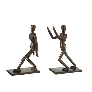 Set résine marron h.28.5cm