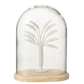 Palmier verre transparent h.22cm