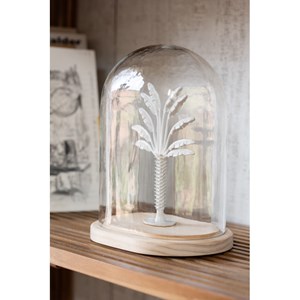 Palmier verre transparent h.22cm