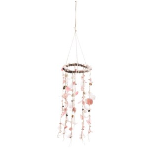 Suspension plume saumon h.75cm