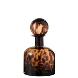 Bouteille verre marron h.25cm